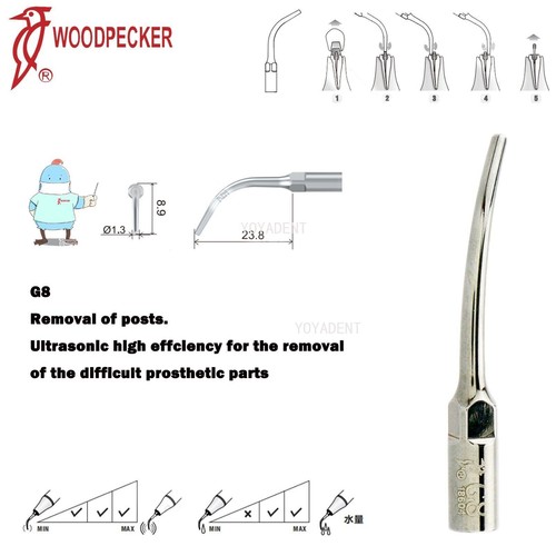Woodpecker Dental Ultrasonic Scaler Tips G Scaling Tips Fit EMS Handpiece - Picture 74 of 84