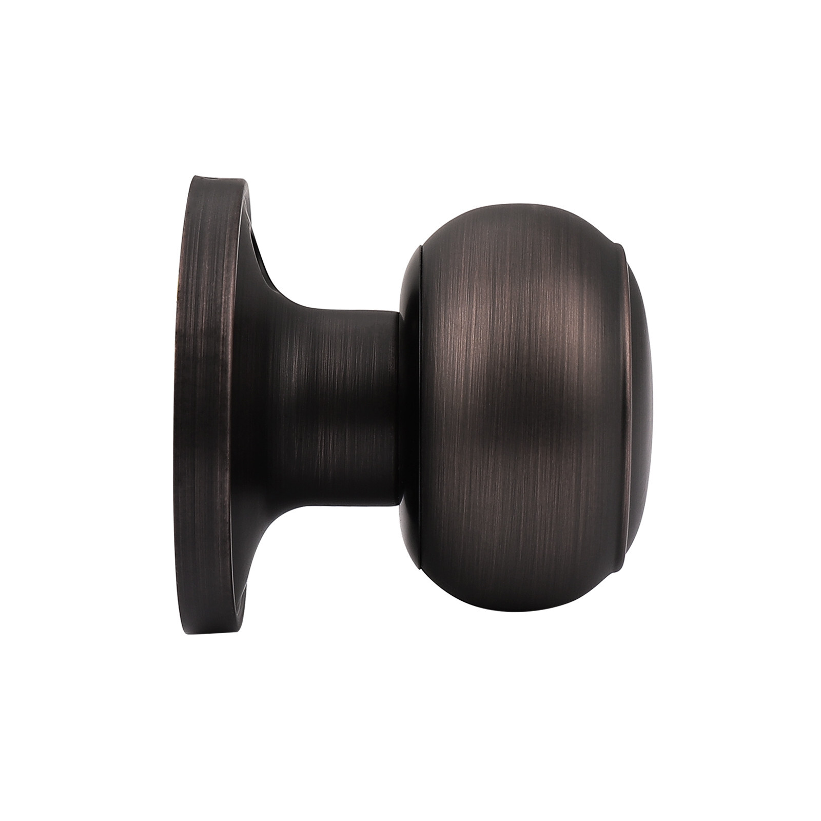 3 Pack Round Door Knob Half Dummy Door Handle for Interior Oil Rubbed