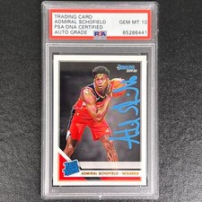 2019-20 Panini Donruss Rated Rookie #239 Admiral Schofield Signed Card AUTO 10 P