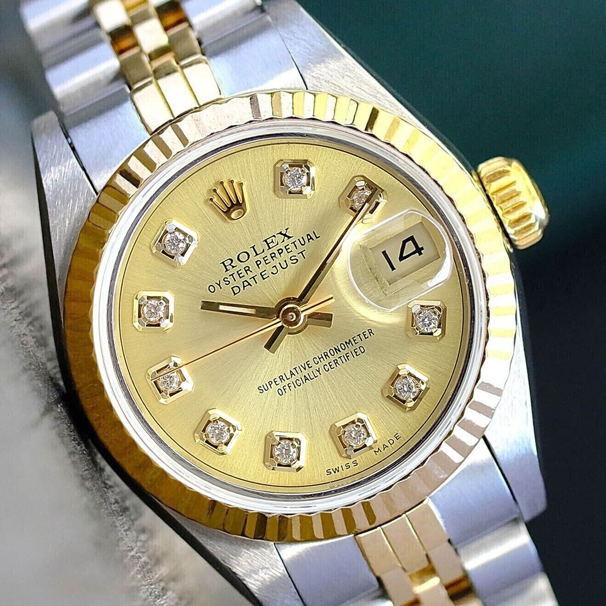 ROLEX ステンレススチール リング ROLEX】ロレックス オイスターパーペチュアル エアキング 14000