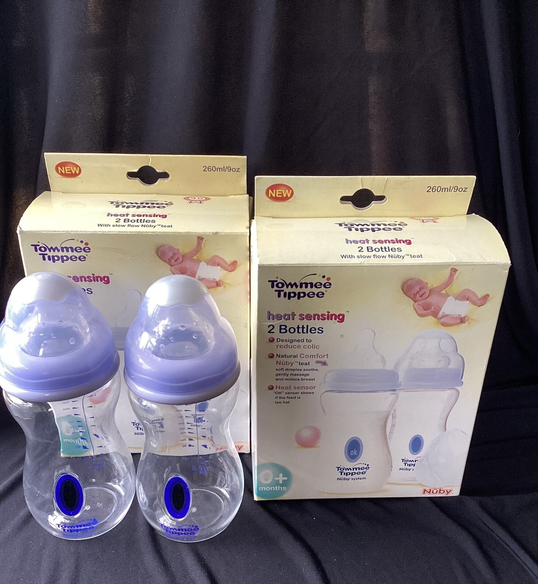TOMMEE TIPPEE HEAT SENSING FEEDING BOTTLES DESIGNED TO REDUCE