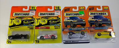Matchbox 1997-98 Mustang Mach, Cobra, Cobra Jet, Boss Mustang Lot of 4