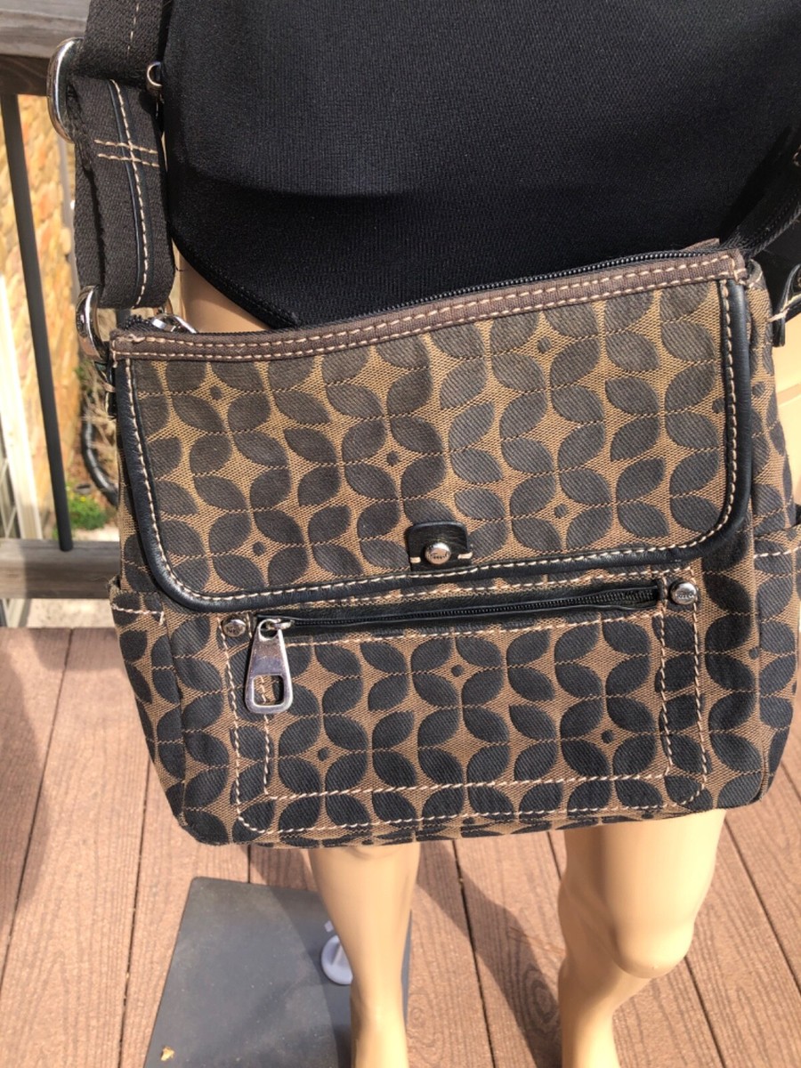 Fossil Black and Brown Patterned Bag Lennox Haircalf Leather Flap Crossbody Bag - ZB11100234 - Fossil main image 4