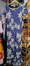 Vintage 80s Liberty House x Young Hawaii Palm Tree Crinkle Maxi Dress Size L