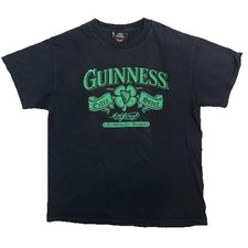 Guinness Extra Stout Green Logo T-Shirt Irish Pub Beer Theme Men  s L