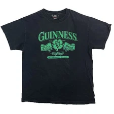 Guinness Extra Stout Green Logo T-Shirt Irish Pub Beer Theme Men’s L