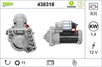 Anlasser Starter Valeo Origins Stop&Start - NEW O.E. Technologie 438318 12V AWD