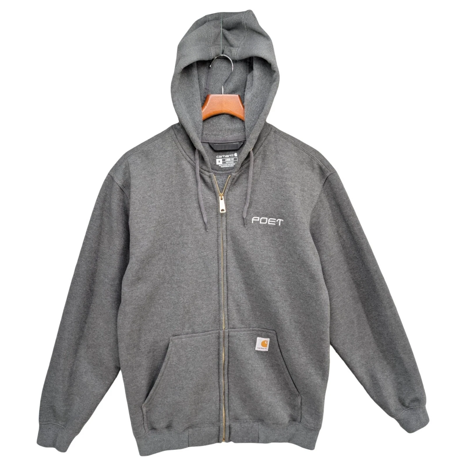 Carhartt Marquette Hoodie Jacket Mens Grey Full Zip Loose Fit POET Size M
Opens in a new window or t