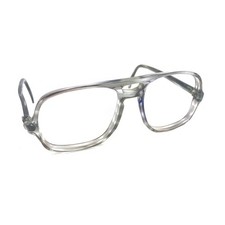 Liberty Vintage Translucent Gray Square Eyeglasses Frames 145 USA Men Women