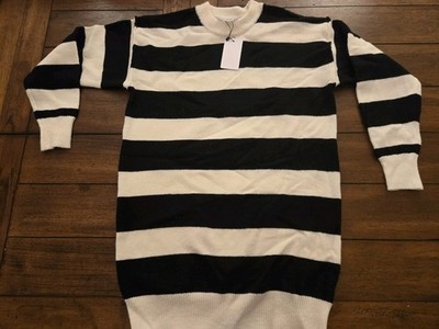 line and dot stripped edith mini dress XS