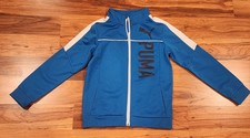 PUMA Kids Blue and White Zipup Hoodie Jacket Size 6 Youth Boys