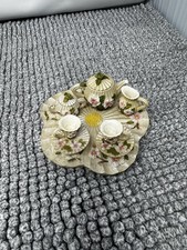 Miniature Floral Themed 10 PCS tea set. 5" Plate. A12