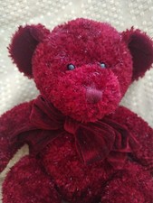 Russ Teddy Bear Rosetta Ruby Red Sparkle Plush Stuffed Toy 14 Inch 4917