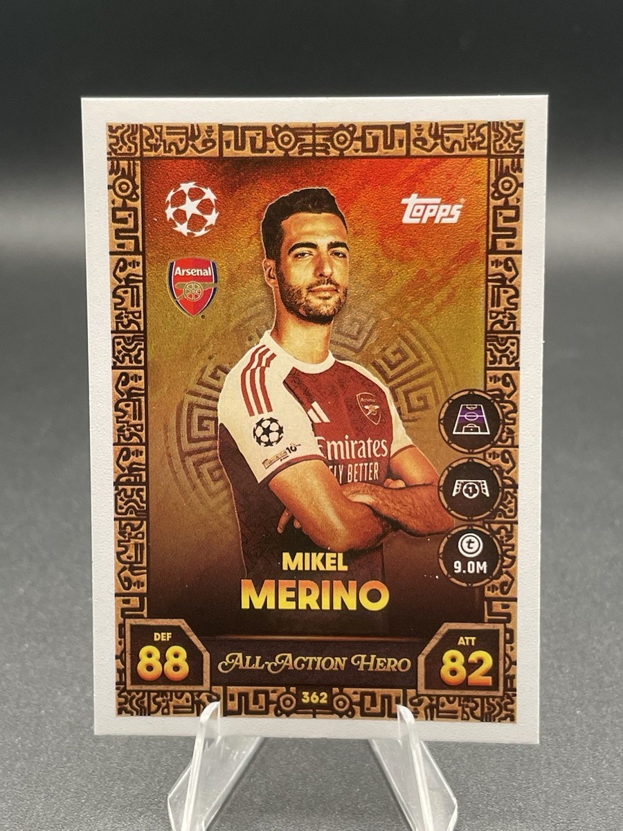 Mikel Merino All Action Hero Topps Match Attax 2025/2026 Arsenal