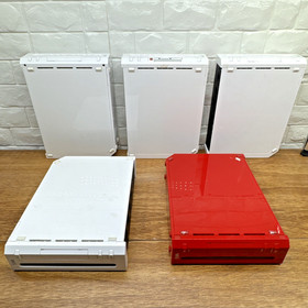 Lot of 5 Wii Game Consoles Only RVL-001 Parts/Repair As Is All Power On 3866