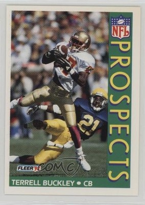 1992 Fleer Prospects Terrell Buckley #435 Rookie RC 1e8t
