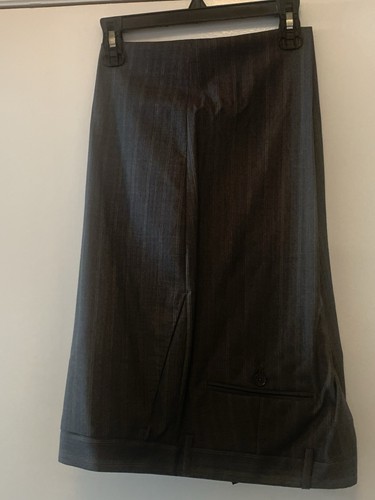 YVES SAINT LAURENT ABITO PANTALONE UOMO GRIGIO CON RIGHE SUPER 120’S ITALIA LEGGI DES - Foto 2 di 16