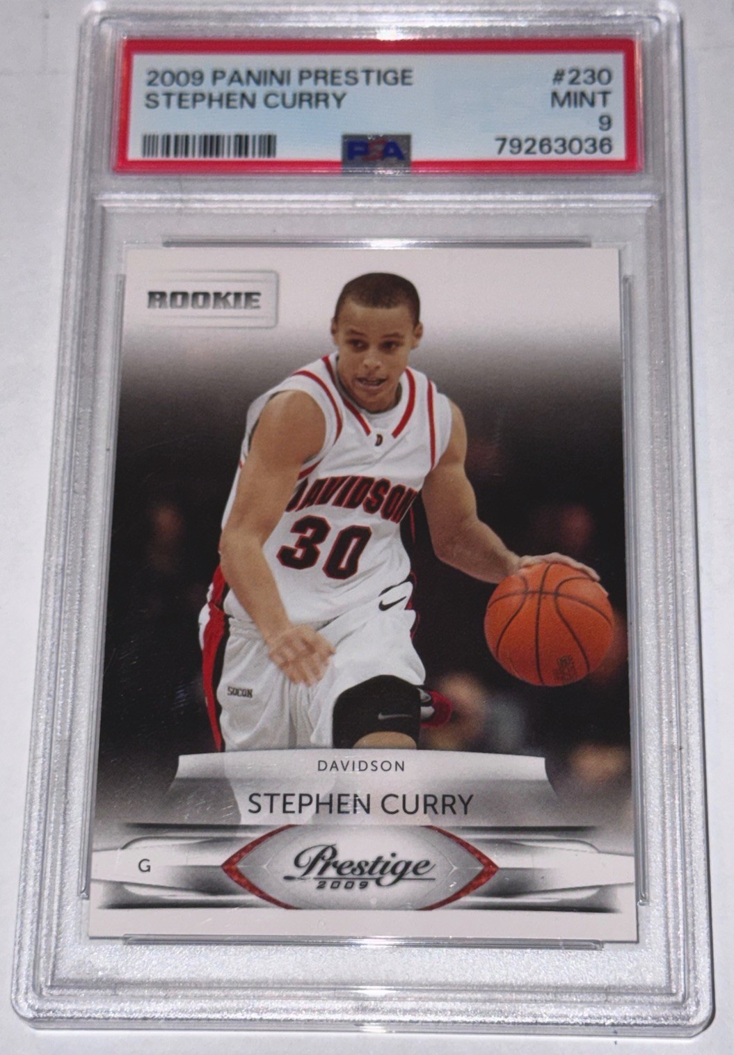 Stephen Curry 2009 Panini Prestige RC PSA 9! # 230 Mint Rookie HOF Warriors 🔥