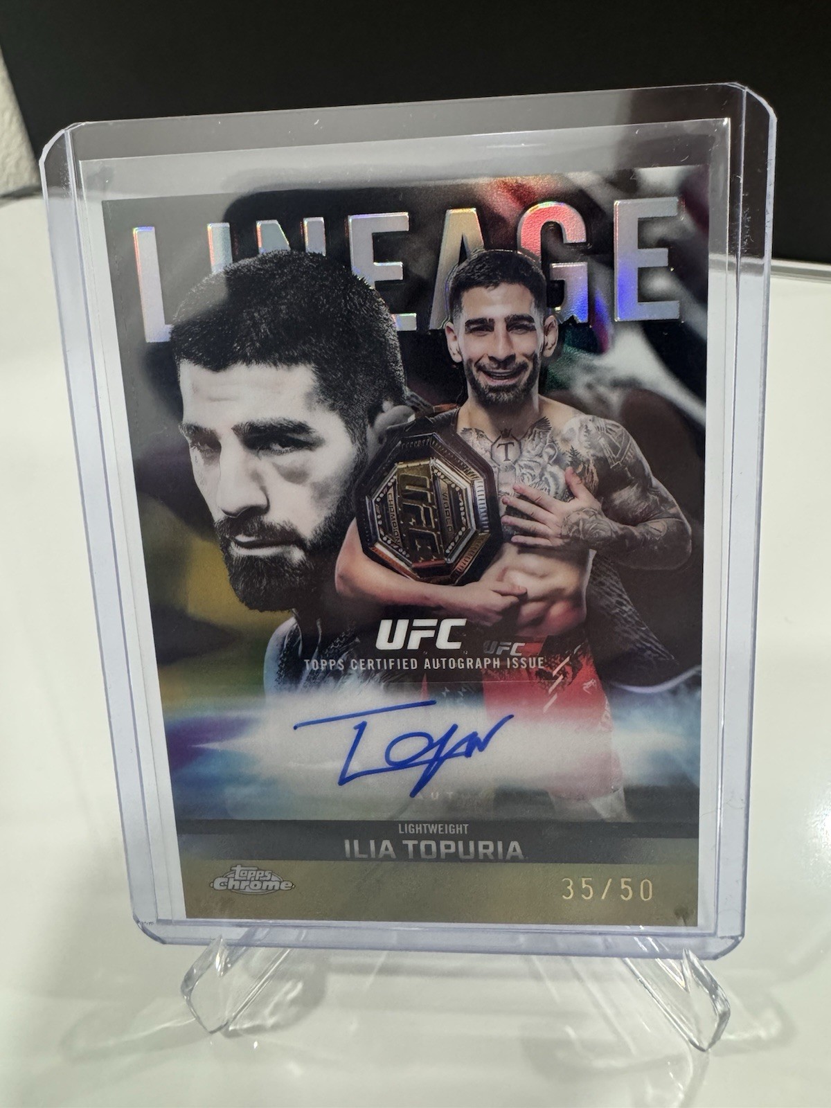 Topps 2026 Chrome UFC Ilia Topuria Lineage Auto CCA-IT /50