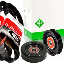 GATES 3PK668 4PK1063 Keilrippenriemen + Rolle für MICRA III K12 mit Klima NISSAN