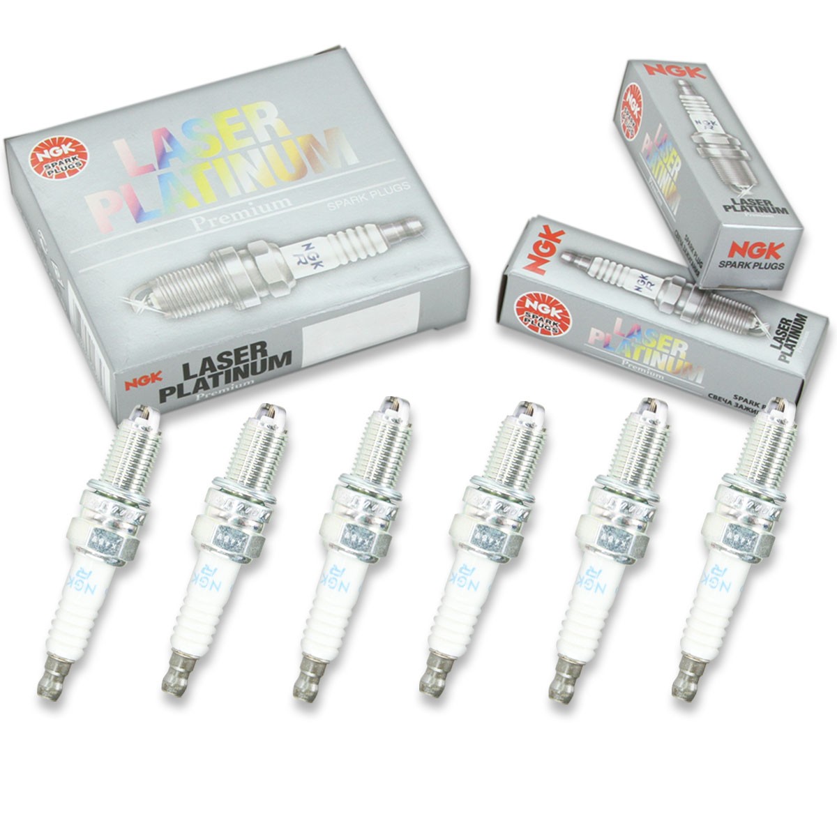 6 pcs NGK Laser Platinum Spark Plugs for 2006-2008 BMW Z4 3.2L L6 - Engine na