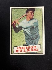 1961 Topps - Baseball Thrills Lou Gehrig #405