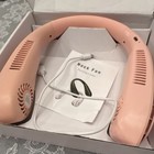 Pink Rechargeable USB Portable Neck Fan, Neck-Mounted Wearable Personal Fan — photo 2