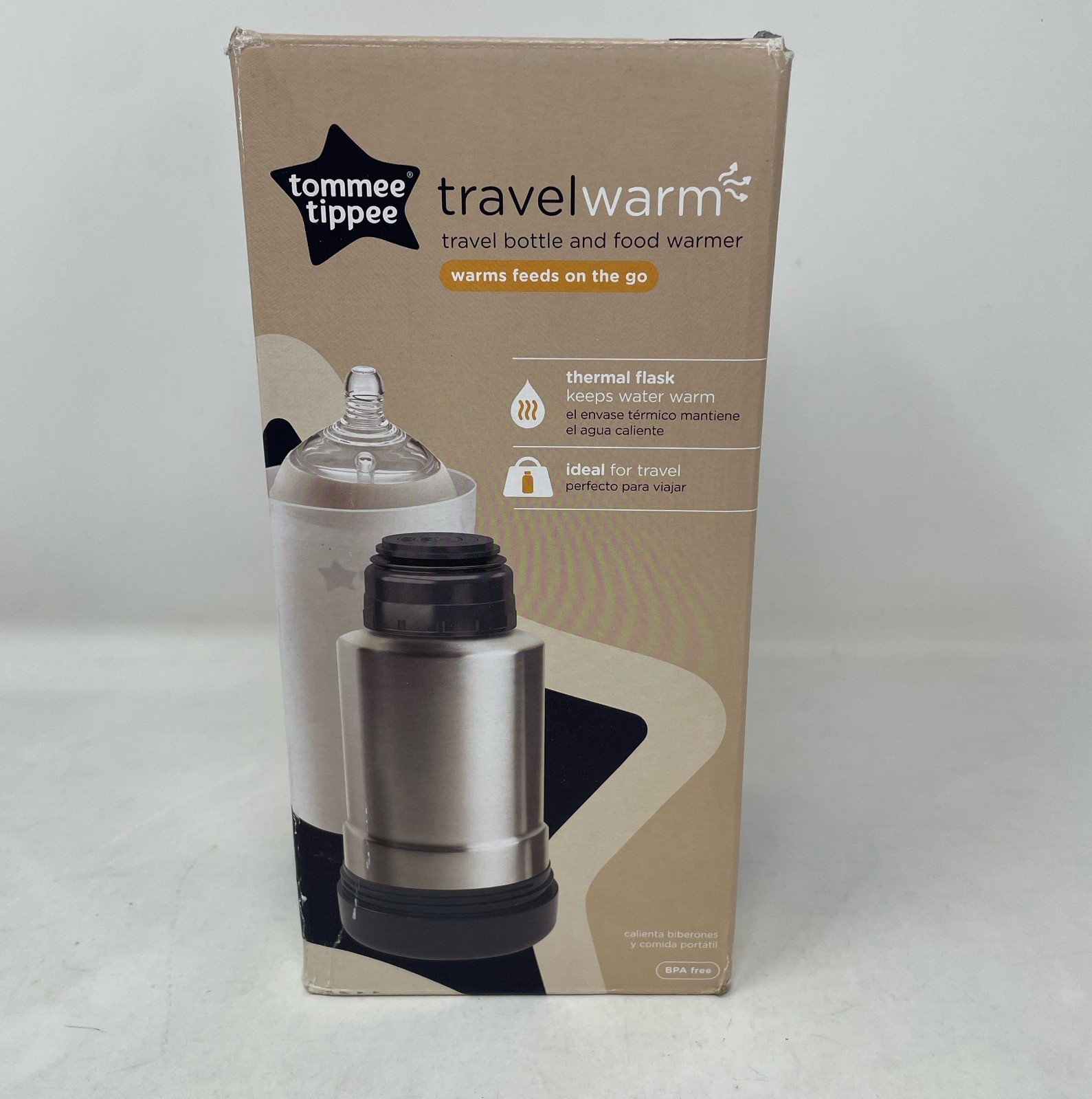 Tommee Tippee 500ml Stainless Steel Travel Bottle & Baby Foo