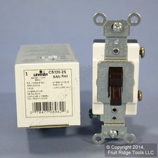 Leviton CS120-2 Brown Single Pole Toggle Light Switch Control Commercial 20A