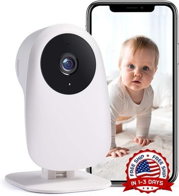 Monitor de bebé WiFi Smartphone con cámara y audio 2.4GHz, visión nocturna 2K HD