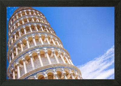 Leaning Tower of Pisa Framed Wall Art Poster Canvas Print Picture