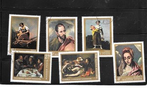 HUNGARY SC#1900-2 1904-6 1968 PAINTINGS ART CTO USED PARTIAL TOPICAL SET