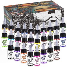 KVM Tattoo Ink with 28 Colors Has High Saturation and is Easy to 0.5 ounces