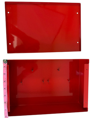 Red Metal Fire Equipment Storage Cabinet With Removable Lid