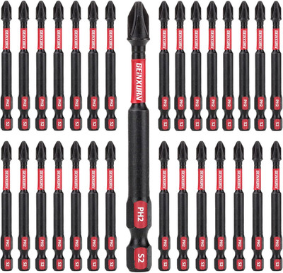 Impact Tough #2 Phillips 3 In. Insert Driver Bits,30Pack Bulk PH2 Screwdriver Bi