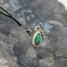 Varo Lightning Ridge Dark Opal 1.00ct S925 Silver Handmade Mobile Phone Charm