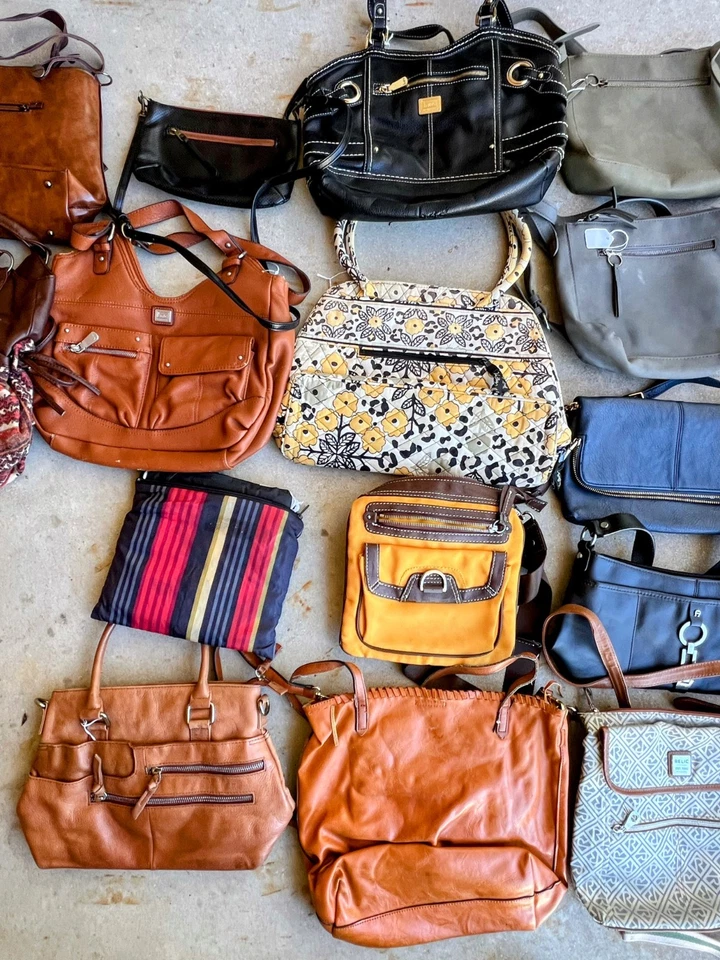 Lote 20 Bolsos de Mano Vintage Bolsos de Hombro Bolso sin asas Bandolera BOC Reliquia Vera Brad Foto 4 de 4