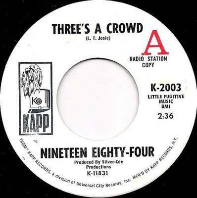 Nineteen Eighty-Four - Amber Waves / Three's A Crowd (7'') (Near Mint (NM or M-))