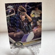 2017 Topps Chrome Matt Olson #98 RC Oakland Athletics Rookie Baseball Card. rookie card picture