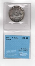 CCS Graded 1935 Canada Silver Dollar coin MS-63