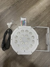 Rockville BATTERY PAR 50 White Rechargeable LED DMX DJ Club Wash Up-Light Remote