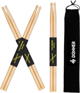 Bacchette Da Batteria 5A Classic Legno D'Acero 3 Paia Con Borsa per Il Trasporto