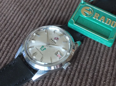 RADO Green Horse 自動巻き時計 41 JEWELS RADO Green Horse 41 Jewels Automatic Date Silver Dial 34mm Rare