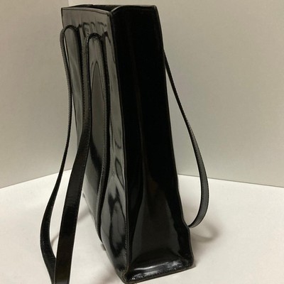 PRADA Patent Leather Enamel Tote Bag – Shiny Finish with Embossed