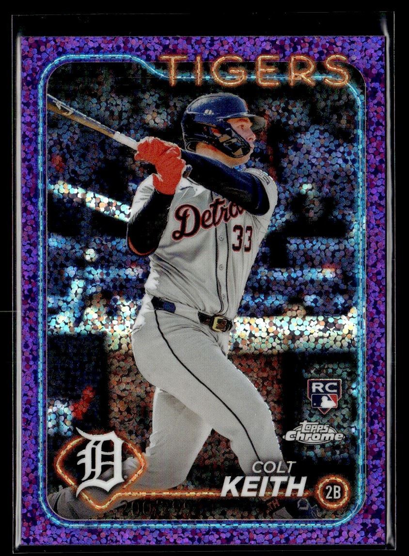 2024 Topps Chrome Purple Speckle Refractor Colt Keith RC /299 Detroit Tigers #2