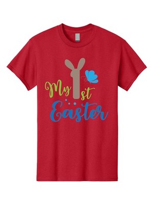 My-1St-Easter Mens Graphic Tee, 100% Cotton, Casual Summer Wear
