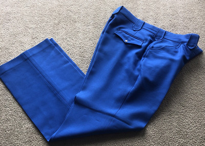 Mesquite Niver Western Wear Pants Royal Blue mens 36x33 Bootcut Pearl Snap
