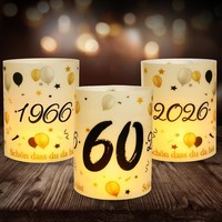 Windlicht Tischdeko 60. Geburtstag JubiläUm Schwarz Gold FüR Teelichter Kerzen