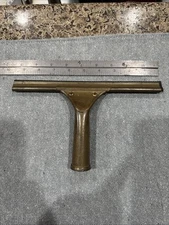Vtg BRASS ETTORE Master Window Squeegee 9.5" - Ettore Products Co., USA