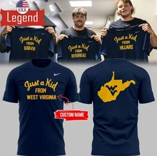 Custom Name West Virg*inia Mountaineer Just A Kid From Wvu Special 2 Sided Shirt